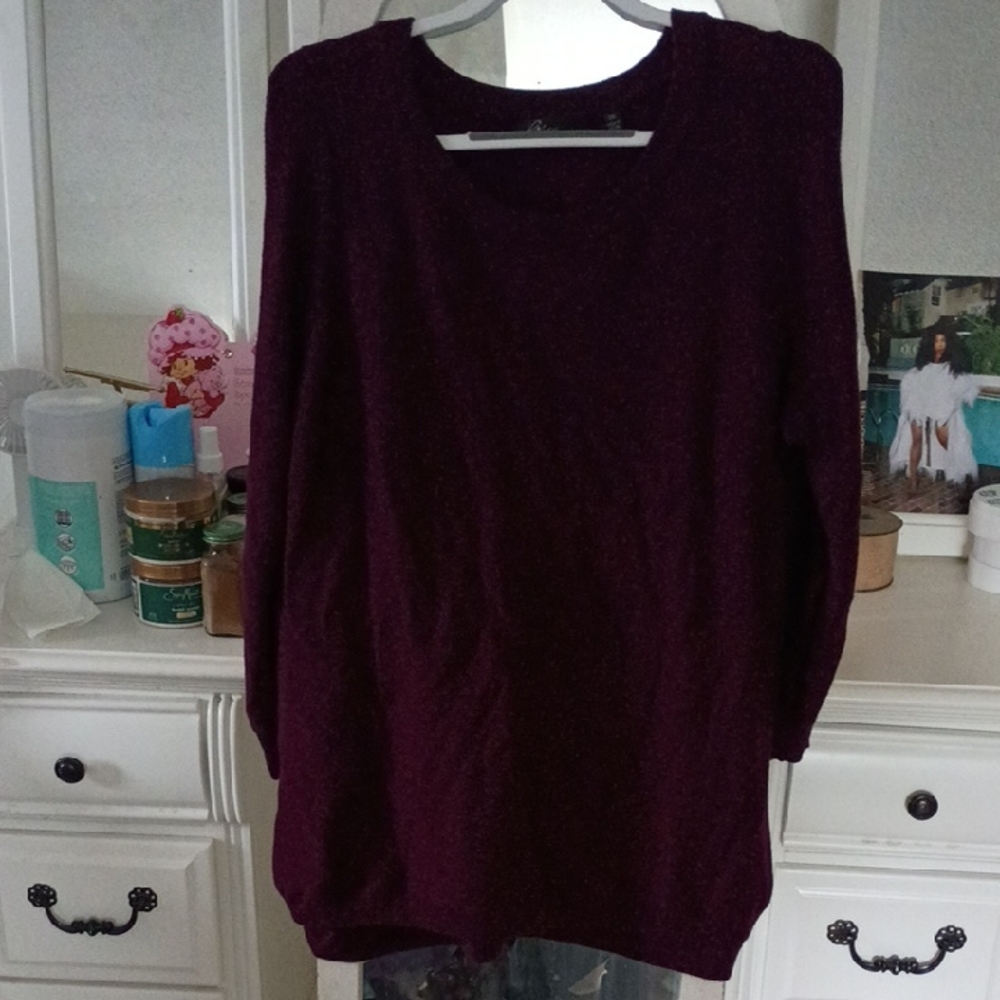 Cyrus Deep Purple Crew Neck Sweater